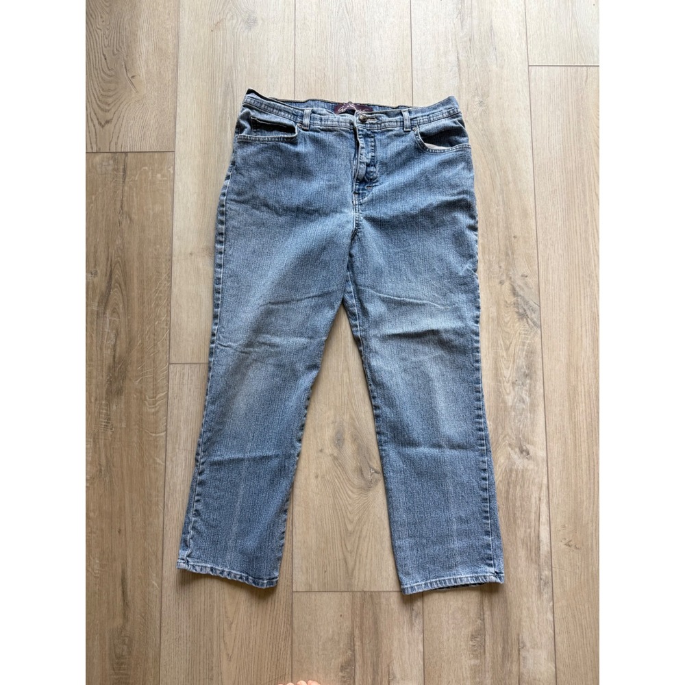 Y2K Gloria Vanderbilt Amanda Jeans 14P Short Blue High Rise Straight 14P EUC